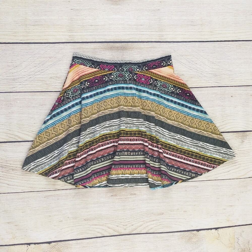 American Rag Cie Striped Boho Style Short Skirt